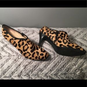 Faux Leopard Fur Booties